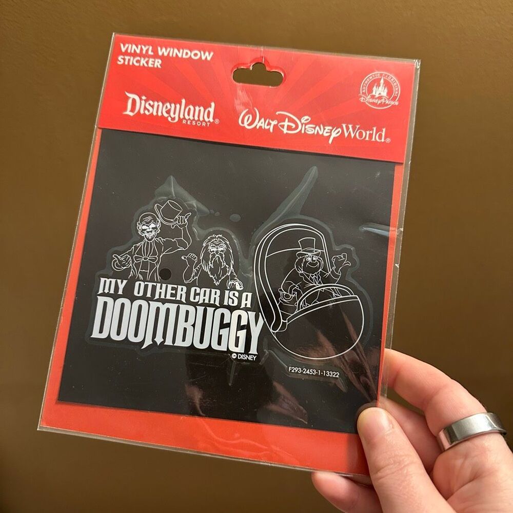 RETIRED!! Disney Parks Haunted Mansion Doombuggy Car Decal NWT